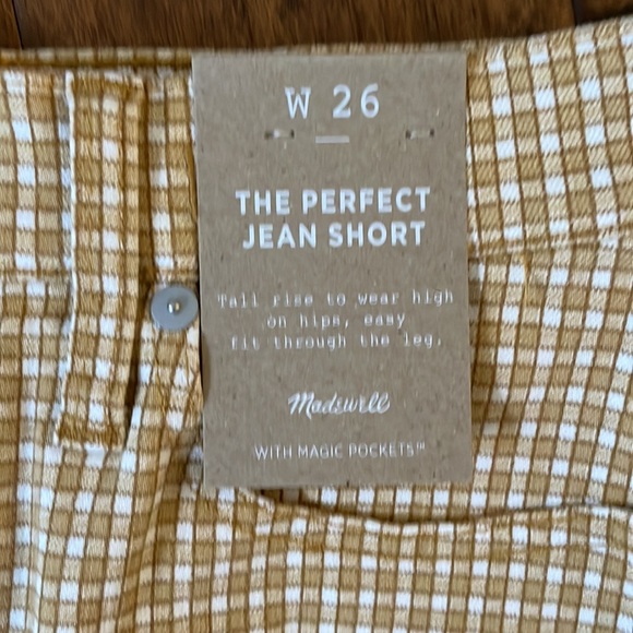 The Perfect Vintage Jean Short in Mini Check - Picture 7 of 8
